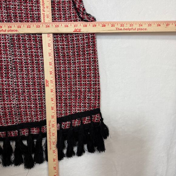 Zara Medium Colorful Tweed Fringe Sleeveless Top Beach Boho Chic Indie Lagenlook - Picture 8 of 12